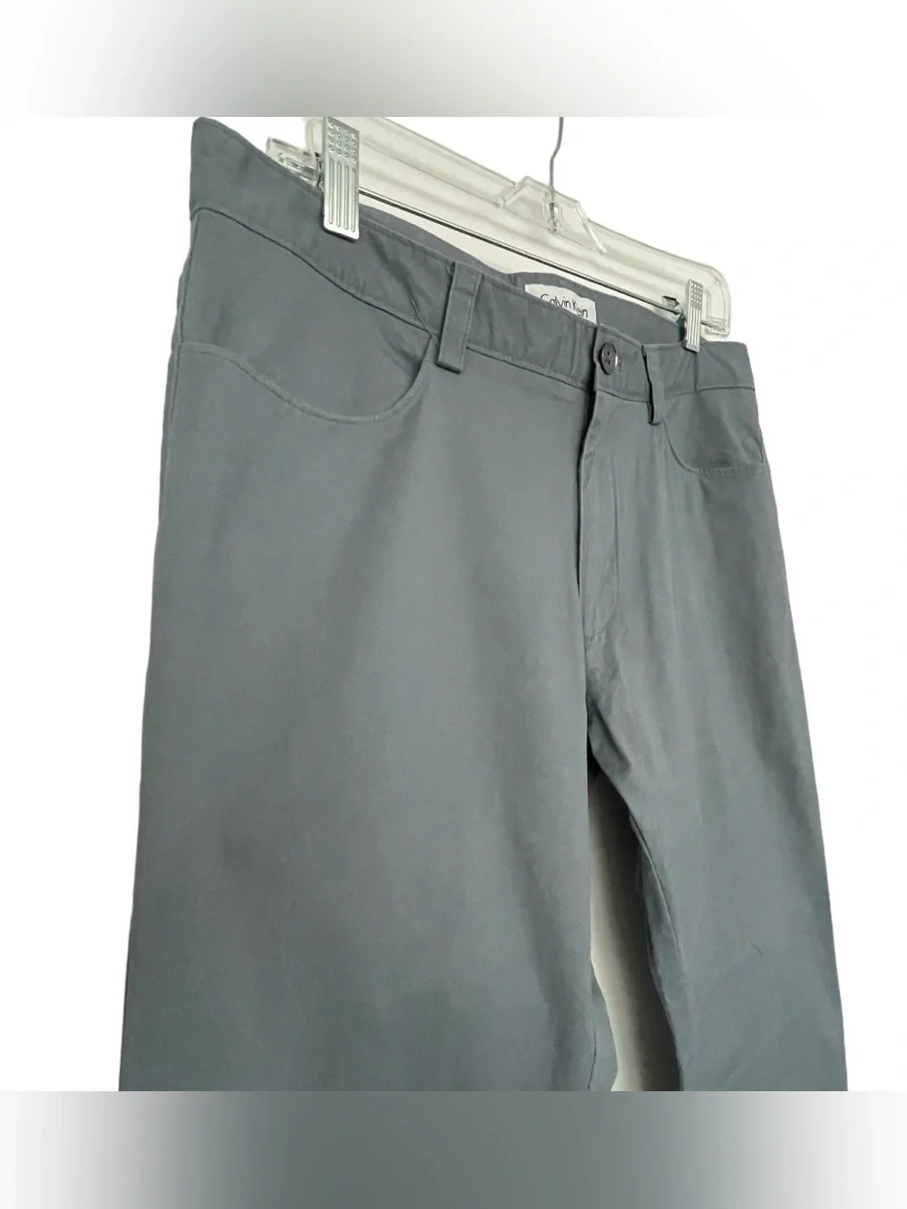 Calvin Klein Men’s Slim Fit Stretch Chino Pants - Grey 32L x 32W